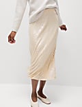 Sequin Midaxi Slip Skirt