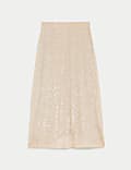 Sequin Midaxi Slip Skirt