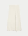 Crepe A-Line Midaxi Skirt
