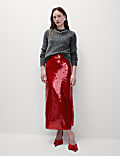 Sequin Midaxi Pencil Skirt