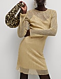 Lurex Sparkly Mini Column Dress