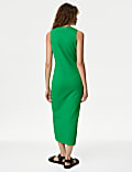 Jersey Round Neck Midi Bodycon Dress