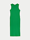 Jersey Round Neck Midi Bodycon Dress