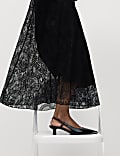 Lace Maxi Skirt with Cotton