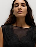 Satin Lace Midaxi Slip Dress