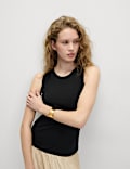 Plissiertes, tailliertes Midaxikleid mit Rundhalsausschnitt