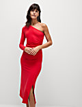 One Shoulder Midi Bodycon Dress