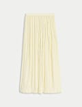 Textured Pleated Skirt
