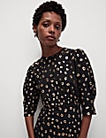 Foil Animal Print Midaxi Column Dress