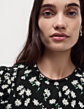 Floral Round Neck Midaxi Tea Dress