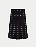 Polka Dot Knee Length Slip Skirt