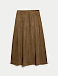 Suedette Midaxi A-Line Skirt