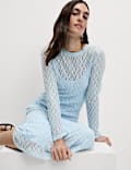 Lace Midaxi Column Dress