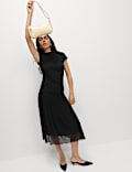 Jersey Pleated Midaxi Dress