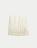 Fringe High Waisted Mini Skirt