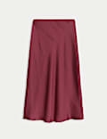 Satin Midaxi Slip Skirt