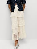 Lace Maxi Tiered Skirt