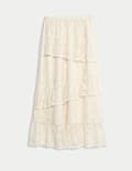 Lace Maxi Tiered Skirt