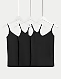 3pk Cotton Rich Strappy Vests