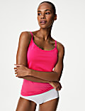 3pk Cotton Rich Lace Trim Vests