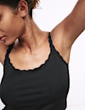 3pk Cotton Rich Lace Trim Vests
