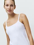 3 Pack Cotton Rich Lace Trim Vests