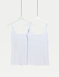 2pk Cotton Rich Secret Support Vests F+