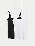2pk Cotton Rich Secret Support Vests F+