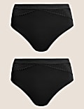 2pk Light Control Cotton Rich Brazilian Knickers
