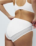 2pk Light Control Cotton Rich High Leg Knickers