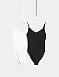 2pk Cotton Rich Bodysuits
