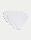 2pk Amelia Lace Cotton Rich Shaping Knickers