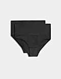 2pk Light Control Seamless High Leg Knickers