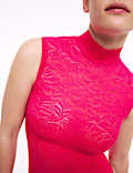 Flexifit™ Lace Sleeveless Turtle Neck Body