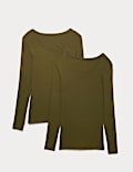 2pk Heatgen™ Thermal Ribbed Tops