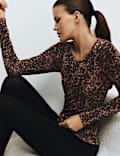Lot de 2 tops thermiques Heatgen&trade; &agrave; d&eacute;collet&eacute; rond