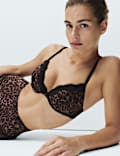 Jasmine Lace Wired Printed Plunge Bra