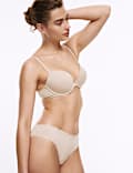 3pk Cotton Rich Wired Balcony Bras A-E