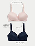 2pk Maternity Lace Trim Nursing Bras B-G