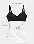 2pk Maternity Lace Trim Nursing Bras B-G