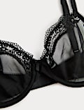 Jasmine Lace Sheer Wired Demi Cup Bra (A-E)