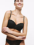 Soutien-gorge bandeau sans bretelles à armatures et dentelle, bonnets A à E