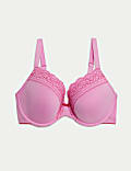 Lace Trim Wired Plunge Bra (F-H)