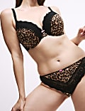 Soutien-gorge plongeant à armatures et bordures en dentelle (bonnets F à H)