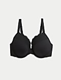Lace Trim Wired Plunge Bra (F-H)