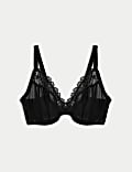 Soutien-gorge plongeant à armatures et broderies Daisy, bonnets F à H