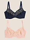 2pk Wired Full Cup Minimiser Bras C-G