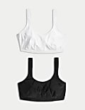 2pk Ultimate Support Non-Wired Sports Bras A-H