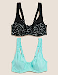 2pk Ultimate Support Wired Sports Bras A-E