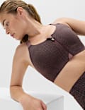 Ultimate Support Printed Zip Sports Bra (A-GG)